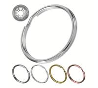 Set di anelli per chiavi, diametro Ø 25 mm, 48 pezzi, in acciaio temprato, nero, anelli in metallo per chiavi, organizzazione chiavi auto, chiavi della porta d'ingresso