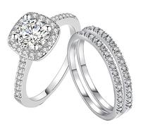 Set di anelli per donne in argento Sterling o anelli guarnizione sanitari
