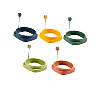 Set di anelli per friggere le uova, rotondi, 8,4 x 11,4 cm, con manico, per