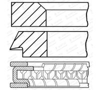 Set di anelli per pistoni GOETZE 08-445800-00