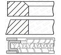 Set di anelli per pistoni GOETZE 08-447200-00