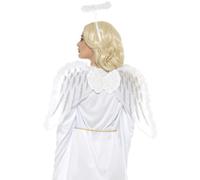 Set Di Angeli Bianchi Per Adulti Costume Di Natale Accessorio Ali + Aureola