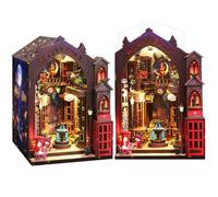 Set di angoli per libri fai da te, puzzle in legno 3D, con protezione antipolvere, decorazione con fermalibri fai da te, set fai da te, hobby, regali