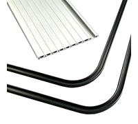 Set di ante a rullo con guide e doghe decorative, Ante avvolgibili a scomparsa per armadi, Cancello scorrevole pieghevole di ricambio(22x26”(55.9x66.0cm))