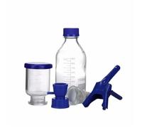 Set di apparecchi for la filtrazione del solvente da 1000 ml, unità di filtraggio sottovuoto con anima in sabbia di vetro, tazza filtrante da 300 ml, bottiglia di ricezione a vite GL45 da 1 l