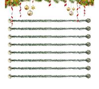 Set Di Appendini A Corona Realistica: Campane A Gancio In Metallo A Otto Pezzi, Accessori Decorativi A Nastro Di Ghirlanda, Decorazione Ringhiera Per Scala Di Natale, Ganci A Corona R