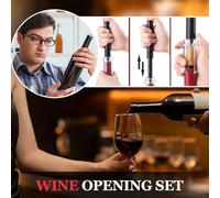Set di apri del vino a pompa ad aria, set di apri a pompa a pressione 'aria - Apri di bottiglia di vino riutilizzabile con taglierina per fogli, versante aeratore, tappo a vuoto | bevitori efficienti