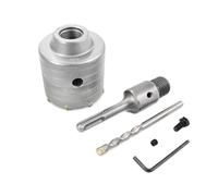 Set di apri fori da parete per foratura in cemento e pietra con asta di prolunga in acciaio 45 # e trapano centrale per progetti di ristrutturazione edilizia 1 set