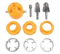 Set di apriscatole in PVC compatibile con 4 punti e 6 punti per filettatura efficiente, design a doppia estremità per diverse dimensioni, robusto per trapani elettrici, adatto per professionisti