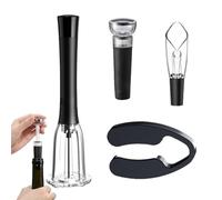 Set di apriscatole per pompe ad aria, set di apribottiglie per pompa per pressione 'aria del vino - Pompa per rimuovere il sughero con taglierina per fogli di alluminio, versatore per aeratore