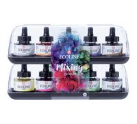 Set di Aquarelle Ecoline Miscelazione Colori - 10 x 30 ml