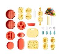 Set di argilla da cucina - Set di argilla alimentare per bambini, giocattolo fai da te, 9,44X10,23X2,55 pollici Cucina cinese a tema, giocattoli da cucina, kit artigianale, giocattoli alimentari