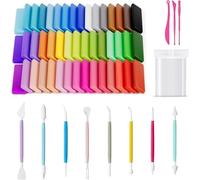 Set di Argilla Modellabile, 48 Colori, 11 Strumenti e 100 Sacchetti Sigillabili, Argilla Morbida e Leggera, Sicura e Non Tossica, Set Creativo per Attività Manuali