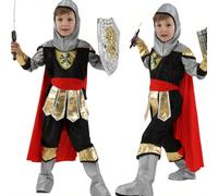 Set di armatura da gladiatore romano per bambini, attrezzatura per il gioco di ruolo di vacanze per ragazzi e ragazze, accessori per costumi da gladiatore dell'antica Grecia L,M,S,XL,2XLPoliestere