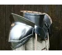 Set Di Armature Per Spalle In Metallo Gotico Larp 18GA Medievale Con Gorget