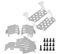 Set di Armature per Telaio RC da 5 Pezzi, Piastra Paramotore di Protezione per Armature per Telaio in Acciaio Inossidabile per Auto RC Traxxas 82056-4