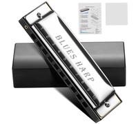 Set Di Armonica Diatonica 10 Fori Blues Harp Mouth Organ 7 Per Adulti Band Player(DB Tone)