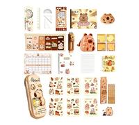 Set di articoli scolastici | Premi a tema Capibara per la scuola - Kit di cancelleria per la scuola materna, compleanno, Natale, Capodanno, bambini