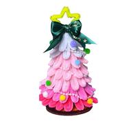 Set di artigianato per alberi di Natale, artigianato per alberi di Natale per bambini - Set di arte albero di Natale in carta con luce - Piccoli ornamenti natalizi creativi giocattolo artì