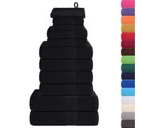 Set di asciugamani 12 pezzi FROGN Nero 360 g/m²