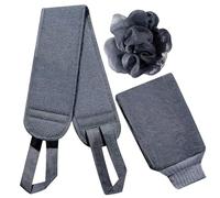 Set di asciugamani da doccia per il corpo, per vasca da bagno, asciugamano da bagno a strappo, da bagno, guanti da bagno su entrambi i lati, accessori per corpo, viso, doccia