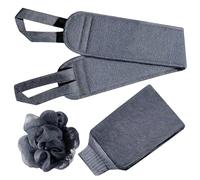 Set di asciugamani esfolianti per la schiena, per la doccia e il corpo, con motivo floreale su entrambi i lati, per corpo, viso, vasca da bagno