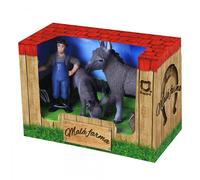Set di asinelli con contadino - MOJE MALÁ FARMA
