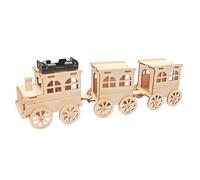 Set di Assemblaggio Progetto Treno in Classe, modello elettrico in Legno con Locomotiva e Due Carri per Lavoro Artigianale, Introduzione alla Fisica e Visualizzazione del modello di Treno in