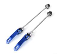 Set di assi a sgancio rapido per mountain bike anteriore e posteriore realizzato in acciaio e lega di alluminio per un fissaggio affidabile delle ruote e un facile distacco sui sentieri (blu)