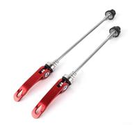 Set di assi a sgancio rapido per mountain bike anteriore e posteriore realizzato in acciaio e lega di alluminio per un fissaggio affidabile delle ruote e un facile distacco sui sentieri (rosso)