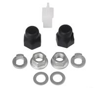 Set di assi motore per mozzo per bici elettrica, con dadi di bloccaggio da 12 mm e 14 mm e copridadi di protezione, componenti in acciaio al carbonio per mozzi delle ruote della bicicletta elettrica