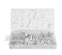 Set di assorgimento a molla Klatata 200pcs - 20 dimensioni di estensione misto Sprepressione di compressione - kit di molle metalliche con scatola - molle assortite per ingegneri