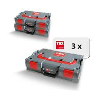 Set di assortimento TOX L-BOXX, impilabile e cliccabile con il sistema L-BOXX, inserto a 8 scomparti per piccole parti, per la conservazione di tasselli e viti, set da 2, 094909150