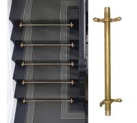 Set di aste antiscivolo per tappeti, aste decorative in ottone per un'installazione sicura del corridore delle scale