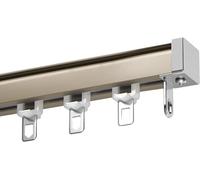 Set di aste da doccia in metallo per montaggio a soffitto, sistema di binari per gazebo e porte scorrevoli, apertura e chiusura silenziosa, ideale per finestre e camper, design durevole ed elegante