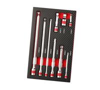 Set di aste di prolunga per bussola, 9 pezzi, testa girevole, in acciaio, 1/4", 3/8", 1/2", adattatori per chiavi a cricchetto