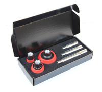 Set di aste di prolunga per smerigliatrice angolare e tamponi per lucidatura per filettatura M14 (75 mm/100 mm/140 mm) - 3 alberi adattatori in acciaio per smerigliatura angolare profonda e lucidatura