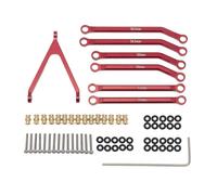 Set di aste di trazione in metallo ad alta distanza per AXIAL 1/24 SCX24 AXI00001 C10 AXI00002 JLU AXI00006 Ford Bronco RC Car (rosso)
