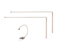 Set di aste in rame con pendolo per ricerca oro, minerale e acqua (B)