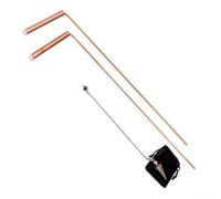 Set di aste per rabdomanzia, kit pendolo per divinazione psichica, aste telescopiche in rame puro al 99,9%, cercatore d'acqua, localizzatore oggetti smarriti, strumento per terapia energetica