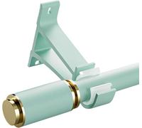 Set di Aste per Tendaggi in Lega di Alluminio Mai Arrugginite, Aste per Tende Decorative Moderne con Tappo Classico Asta per Tende Singola Resistente per SOG, Green, 1.8m Total Length Including Head