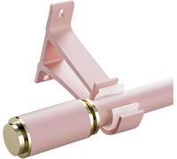 Set di Aste per Tendaggi in Lega di Alluminio Mai Arrugginite, Aste per Tende Decorative Moderne con Tappo Classico Asta per Tende Singola Resistente per SOG, Pink, 1.6m Total Length Including Head