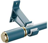 Set di Aste per Tendaggi in Lega di Alluminio Mai Arrugginite, Aste per Tende Decorative Moderne con Tappo Classico Asta per Tende Singola Resistente per SOG, Blue, 1.6m Total Length Including Head