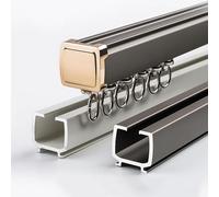 Set di aste per tende a binario singolo per finestre in alluminioBinari per tende per interni/esterni Montaggio a soffitto e a parete 500 cm (4 x 125 cm) - Riel DeJuego De Rieles.