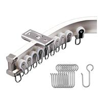 Set di aste per tende flessibili da 100 900 cm, regolabili, per tende scorrevoli e curve, per qualsiasi forma di finestra, bianco, 290 cm, facile installazione