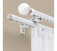 Set di aste per tende per soffitto e parete, divisori, sistema di binari scorrevoli per soggiorno, 4,8 m, design durevole ed elegante per la decorazione della casa