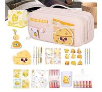 Set di astucci divertenti per formaggi, astuccio con quaderno a, per studenti, ragazzi, ragazze, dormitorio, festa dei bambini, festa di compleanno