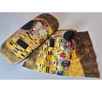 Set di astucci per occhiali, astuccio e panno, Gustav Klimt Der Kuss