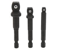 Set di attatori socket 3pcs 1/2in 3/8in 1/4in gambo esagonale cromo vanadio in acciaio kit di attatore socket per perforazione elettrica Accessori per utensili driver di impatto
