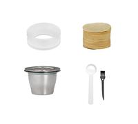 Set di attrezzature multifunzione per tazze da caffè con imbuto dosatore di carta, adatto per un'estrazione uniforme del sapore, filtro da caffè riutilizzabile in acciaio inossidabile